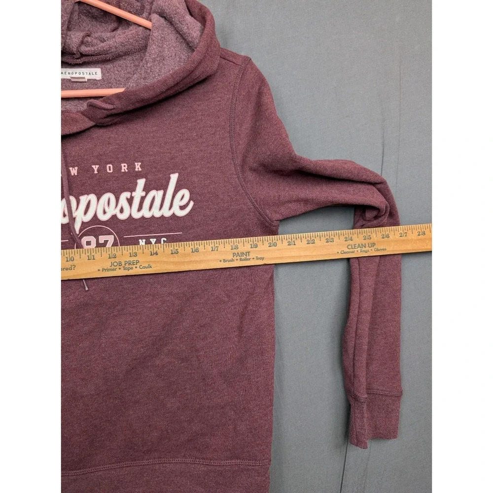 Aeropostale Kids Medium Mauve Burgundy Pullover Hoodie Sweatshirt